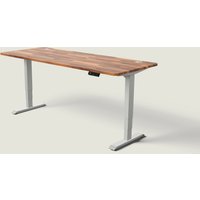 HomePro Desk Grey / Solid Walnut / 200x80 cm